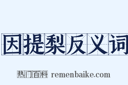 因提梨反义词是什么意思的图片